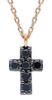 Picture of Black Diamond Cross men's Necklace | 18k rose gold | 42 cm