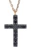 Picture of Black Diamond Cross men's Necklace | 18k rose gold | 42 cm