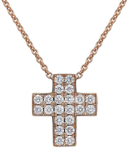 Picture of Diamond Cross Chocker | 18k rose gold | 42 cm