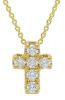 Imagen de Gargantilla de oro amarillo 18k con Cruz de brillantes | 39+3 cm