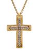 Imagen de Gargantilla de oro rosa 18k con Cruz de brillantes | 39+3 cm