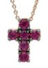 Picture of Ruby Cross Necklace | 18k rose gold | 39+3 cm