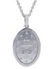 Picture of Miraculous Medal diamond Necklace | 18k white gold | 42 cm