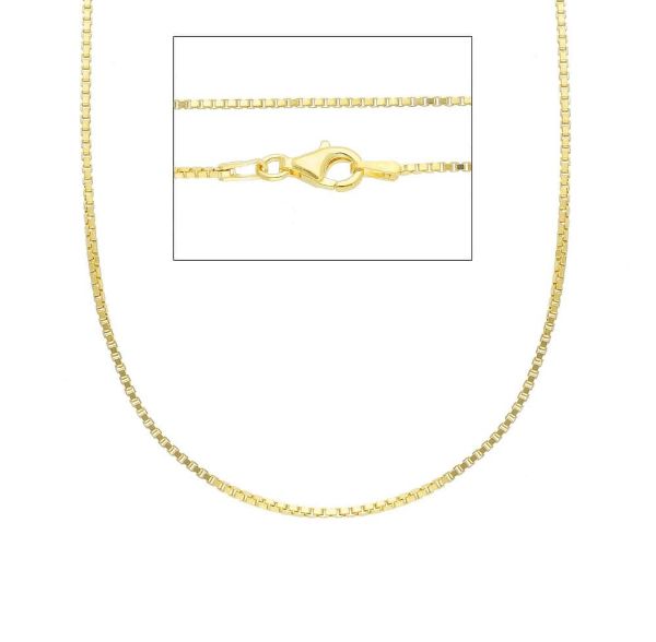 Picture of Yellow plated Silver 925 Box Chain Necklace 40 cm (15,8 inch)