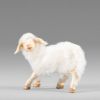 Immagine di Agnello (sinistra) con lana bianca Presepe Hannah Alpin 40 cm stile tirolese legno e stoffa