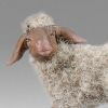 Immagine di Agnello (sinistra) con lana grigia Presepe Hannah Orient 40 cm stile orientale legno e tessuto