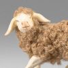 Picture of Lamb (left) with brown wool Hannah Alpin Nativity 4,7 inch rustic style wood & fabric