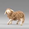 Immagine di Agnello (sinistra) con lana marrone Presepe Hannah Alpin 20 cm stile tirolese legno e stoffa