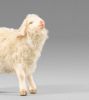 Immagine di Agnello con lana beige Presepe Hannah Alpin 12 cm stile tirolese legno e stoffa