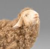 Immagine di Agnello con lana marrone Presepe Hannah Alpin 20 cm stile tirolese legno e stoffa