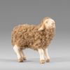 Immagine di Agnello con lana marrone Presepe Hannah Orient 14 cm stile orientale legno e tessuto