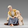Immagine di Bambino con agnello Presepe Hannah Orient 40 cm stile orientale legno e tessuto