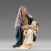 Picture of Shepherd Kneeling with lamb Hannah Orient Nativity 5,5 inch palestinian style wood & fabric