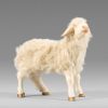 Immagine di Pecora con lana beige Presepe Hannah Alpin 30 cm stile tirolese legno e stoffa