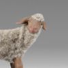 Immagine di Pecora con lana grigia Presepe Hannah Alpin 40 cm stile tirolese legno e stoffa