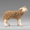 Immagine di Pecora con lana marrone Presepe Hannah Alpin 40 cm stile tirolese legno e stoffa