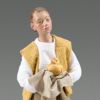 Imagen de Chica con pollito Belén Hannah Alpin 14 cm estilo campesino madera y tela