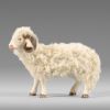 Immagine di Montone con lana beige Presepe Hannah Orient 12 cm stile orientale legno e tessuto