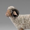 Immagine di Montone con lana grigia Presepe Hannah Orient 12 cm stile orientale legno e tessuto