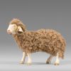 Immagine di Montone con lana marrone Presepe Hannah Alpin 30 cm stile tirolese legno e stoffa