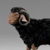 Picture of Ram with black wool Hannah Alpin Nativity 5,5 inch rustic style wood & fabric