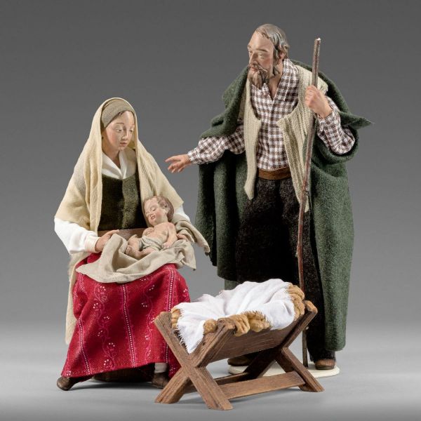 Picture of Hannah Alpin Nativity Set 4 pieces 29,5 inch rustic style wood & fabric