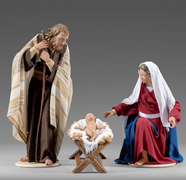 Immagine di Natività Presepe Hannah Orient (01) 4 pezzi 30 cm stile Orientale legno e tessuto