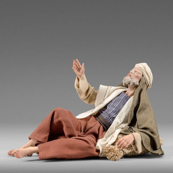Picture of Shepherd Lying Hannah Orient Nativity 11,8 inch palestinian style wood & fabric