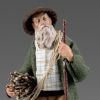 Immagine di Uomo anziano con legna Presepe Hannah Alpin 12 cm stile tirolese legno e stoffa