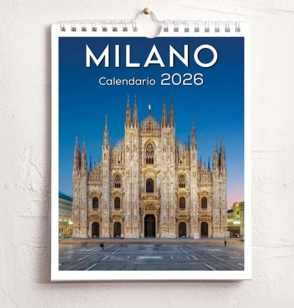 Picture of Milano 2026 wall and desk calendar cm 16,5x21 (6,5x8,3 in)