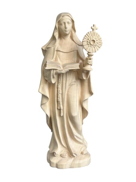 Immagine di Scultura Santa Chiara di Assisi 100 cm legno naturale