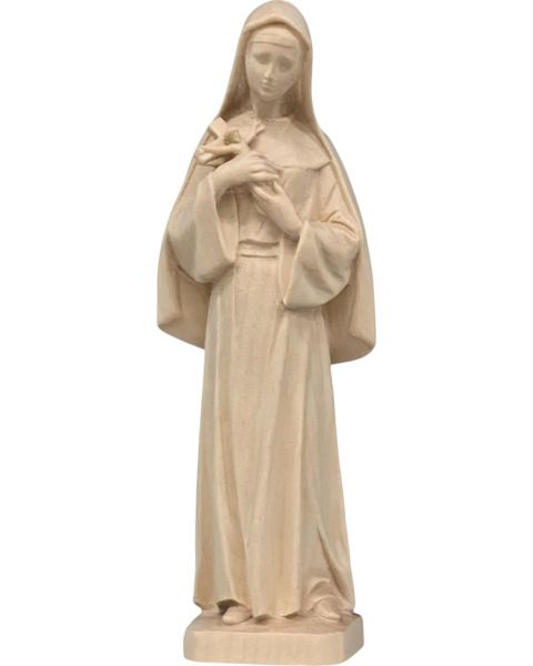 Imagen de Estatua Santa Rita de Casia con crucifijo 10 cm madera natural