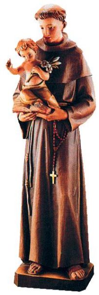 Picture of St. Anthony of Lisbon and Jesus 100 cm (39,4 in) painted wood Statue