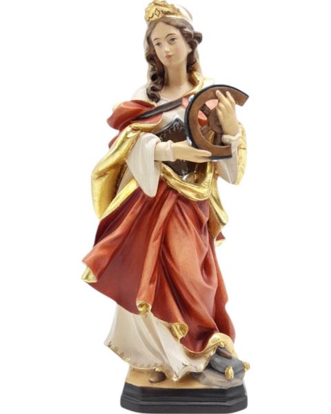 Picture of St. Catherine of Alexandria 15 cm (5,9 in) painted wood Statue