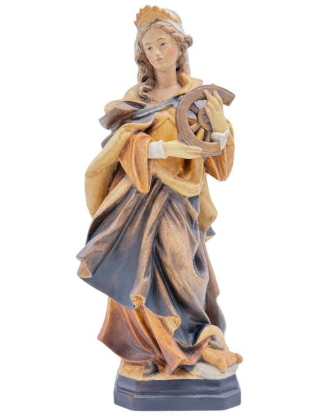 Imagen de Estatua Santa Catalina de Alejandría 40 cm madera marrón
