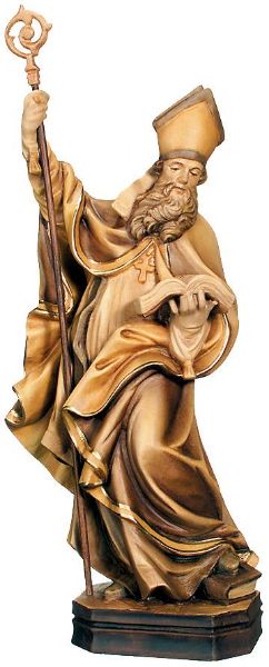 Imagen de Estatua San Nicolás de Bari 40 cm madera marrón