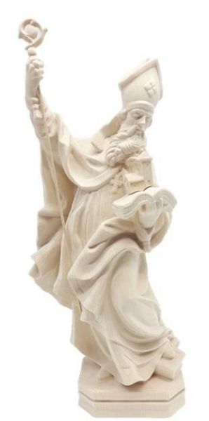 Immagine di Scultura San Ottone di Bamberga 180 cm legno naturale