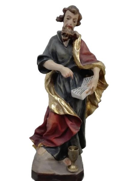 Immagine di Statua San Giovanni con calice 40 cm legno dipinto