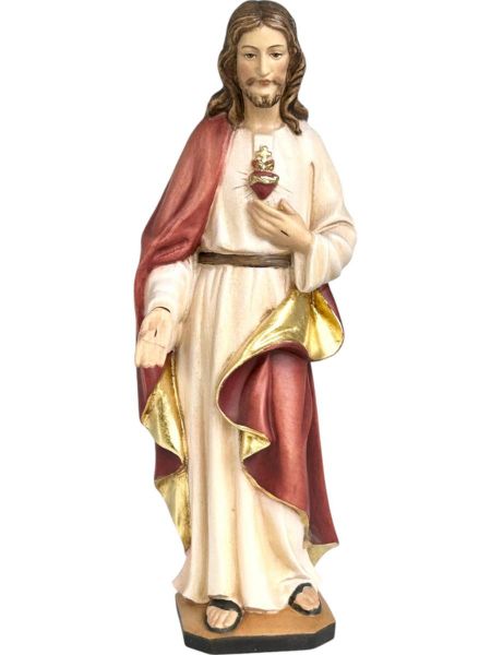 Imagen de Estatua Sagrado Corazón de Jesús 15 cm madera pintada