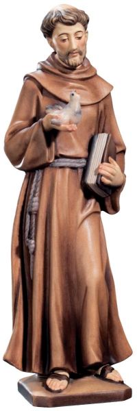 Immagine di Statua San Francesco con colomba 60 cm vetroresina dipinta