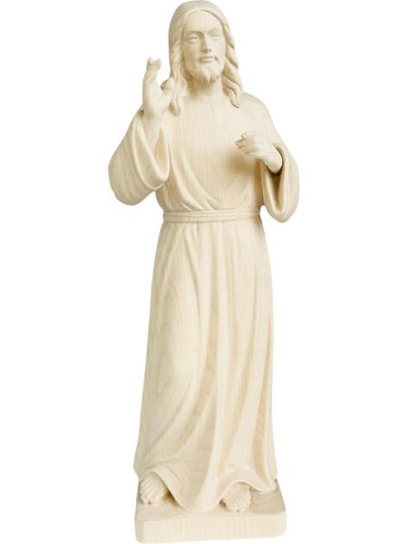 Imagen de Estatua Jesús Misericordioso 25 cm madera natural