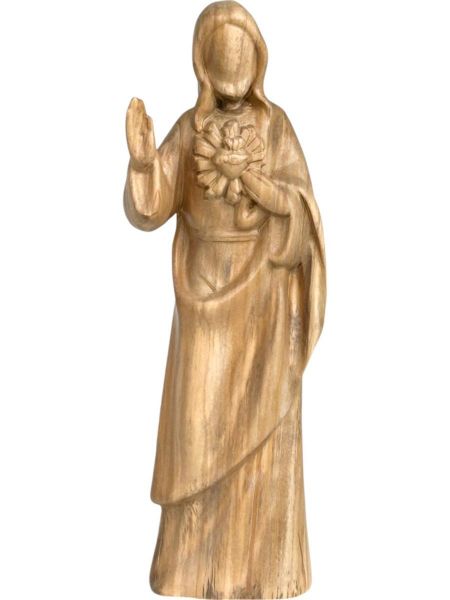 Imagen de Estatua Sagrado Corazón de Jesús estilizado 8 cm madera de olivo