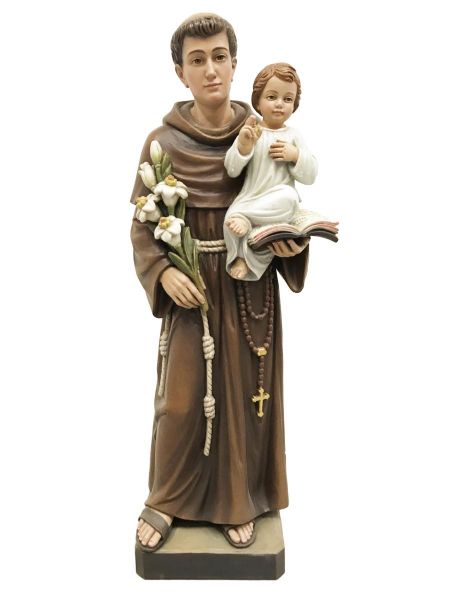 Immagine di Statua Sant'Antonio da Padova con Bambino 60 cm vetroresina dipinta