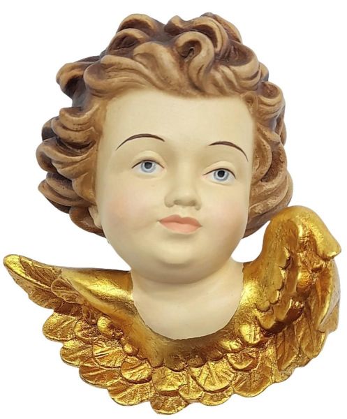 Immagine di Testina d'Angelo (sinistra) 6 cm Statua legno dipinto