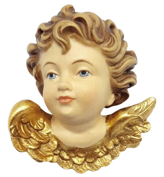 Picture of Angel's head (right) 6 cm (2,4 inch) painted wood Statue