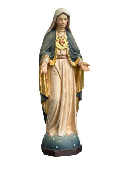 Imagen de Estatua Corazón inmaculado de María 20 cm madera pintada
