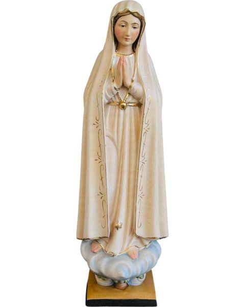 Immagine di Statua Madonna Pellegrina di Fatima 60 cm legno dipinto