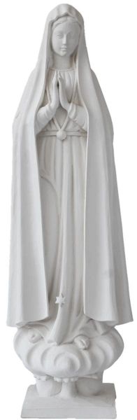 Immagine di Statua Madonna Pellegrina di Fatima 60 cm vetroresina bianca