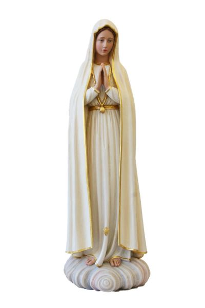 Imagen de Estatua Virgen Peregrina de Fátima 80 cm fibra de vidrio pintada