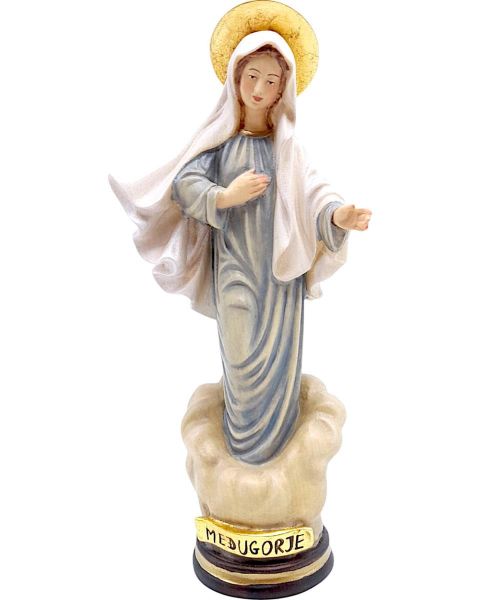 Immagine di Statua Madonna di Medjugorje 200 cm legno dipinto